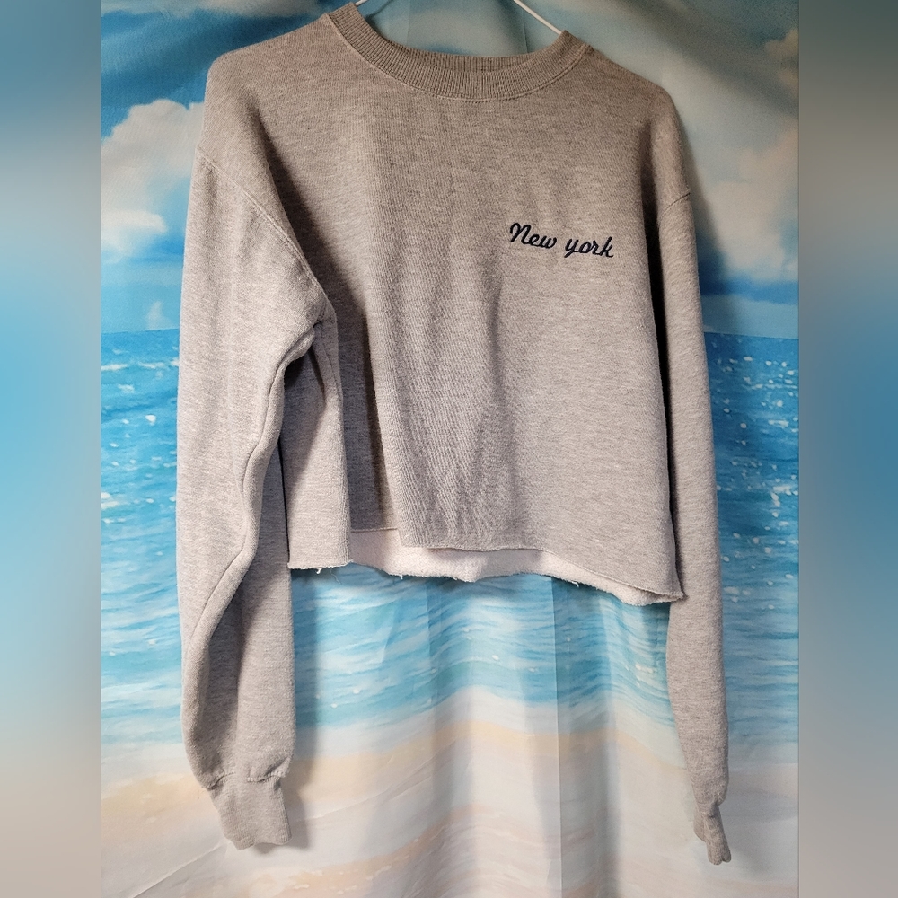 John‎ Galt Ladies Crop Sweatshirt New York Size Small